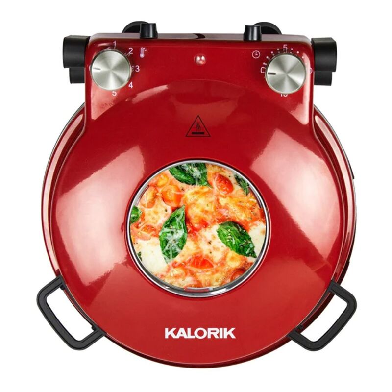 Kalorik Hot Stone 電気ピザオーブン レッド